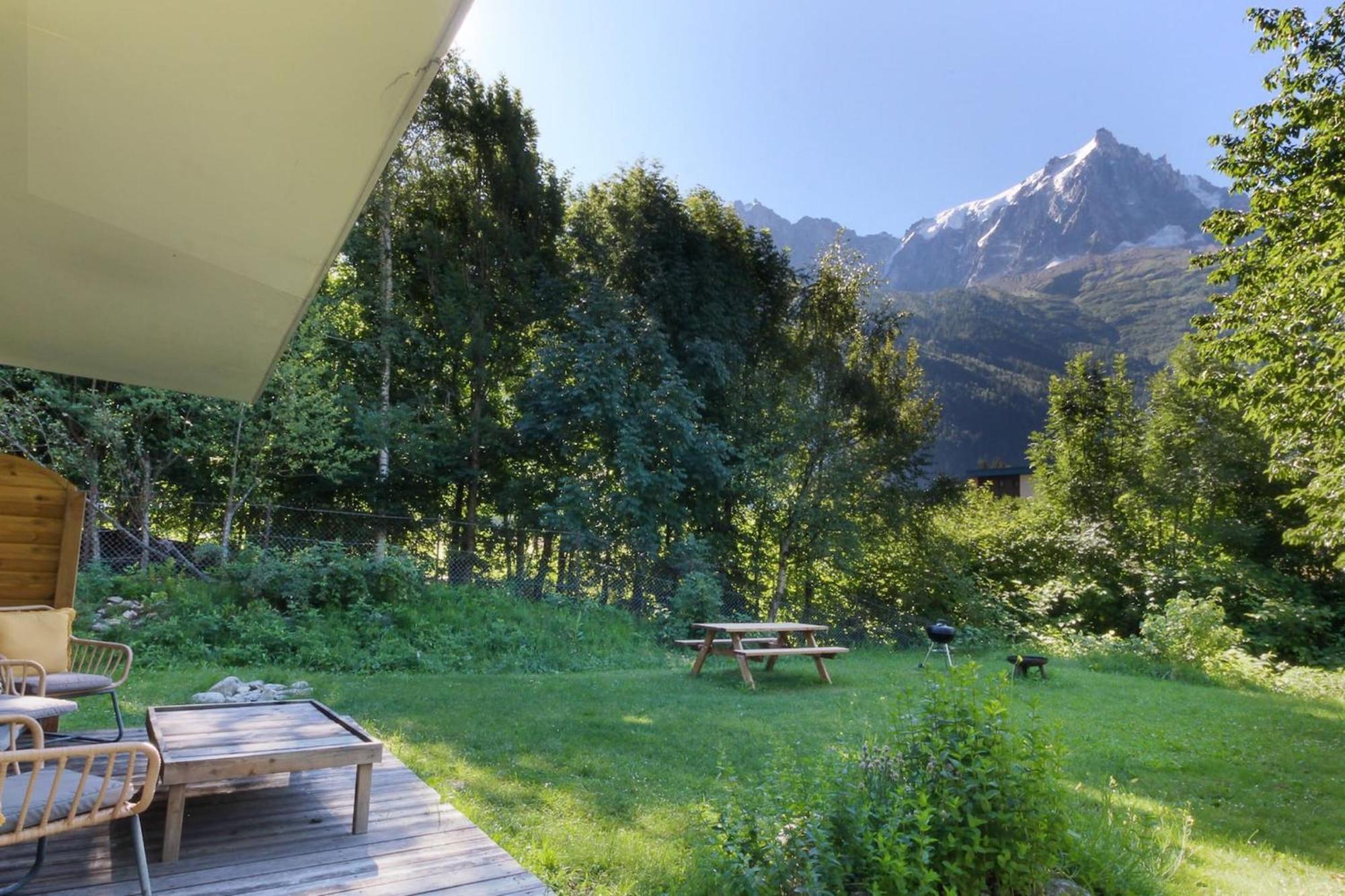 Violette De Cham - Jardin Prive - Vue Mont Blanc Lägenhet Chamonix Exteriör bild